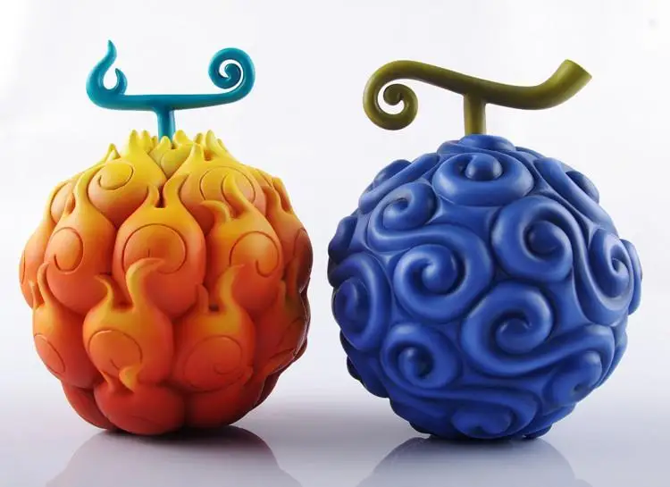 Аниме one piece Devil Fruit Ace пламя фрукты и Луффи жвачка фрукты ПВХ Фигурки коллекционные игрушки - Цвет: Многоцветный