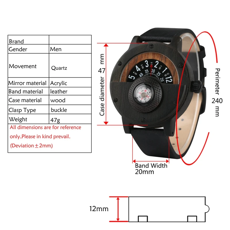Уникальные деревянные часы мужские ретро компасы с половинным циферблатом дизайн Натуральный Деревянный кварцевые наручные часы Топ Роскошные Аналоговые деревянные часы мужские часы