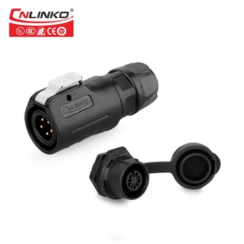 

High Strength Corrosion Resistance Electrical Conductivity PBT Plastic 5 Pin Waterproof Connector Mount Power IP67 Plug Socket