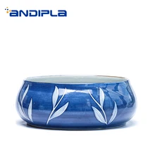 1700 мл винтажная ручная роспись голубой и белый фарфор чай мыть подглазурная краска китайский чайный набор кунг-фу домашняя маленькая керамическая рыба бак