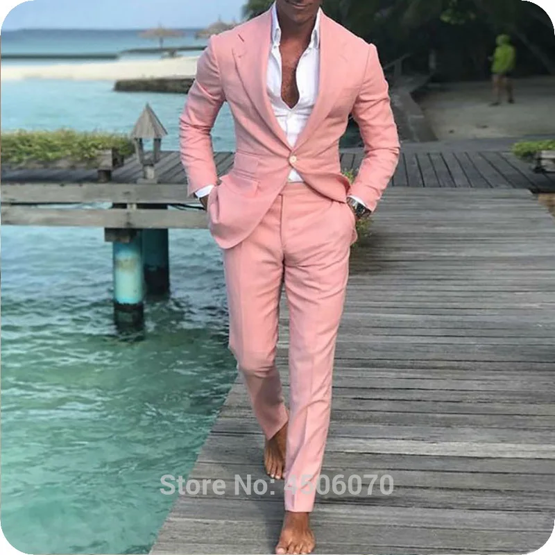 

Smart Casual Mens Suits Business Slim Fit Wedding Tuxedos Groom Wear Ternos Hombre 2 Piece Jacket Pants Bridegroom Costume Homme