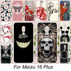 Ojeleye чехол для Meizu 16 Plus силиконовый DIY окрашенный мягкий TPU чехол для Meizu 16 Plus Чехлы гибкие Fundas кожа Coque