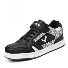 Весна осень стиль детская обувь для скейтбординга для детей кроссовки для мальчиков и девочек уличная спортивная обувь для бега Hook& Loop