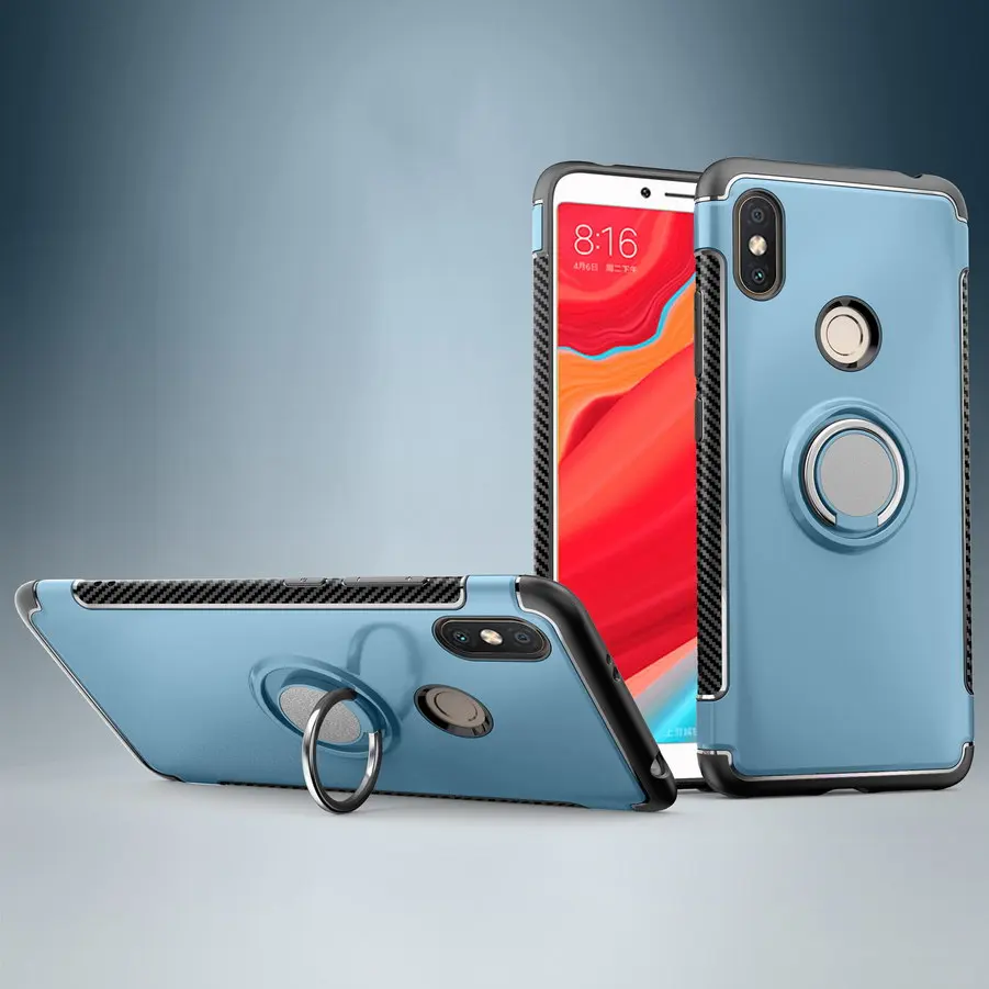 Для xiaomi Redmi S2 чехол Гибридный Силиконовый ПК прочная Броня с металлическим