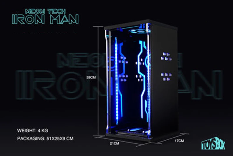 1//6 TOYS BOX Iron Man Hangar 4.0 MK4 Dustproof Figure Display Box Case Model
