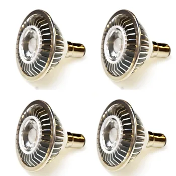 AIBOO 7W AR70 B15 BA15D COB LED 스포트 라이트 전구 12V 3000/4000/6000K 가정용 조명 4 개/몫