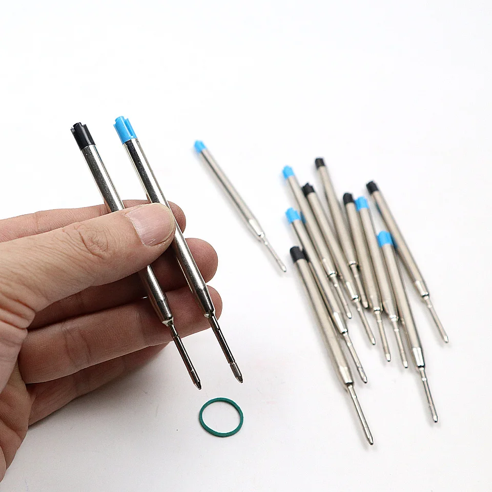 

6Pcs/lot Roller Ballpoint Pen Refill Black and Blue Color ink Medium Nib For Office School Ball pen Refills Writing Stationery