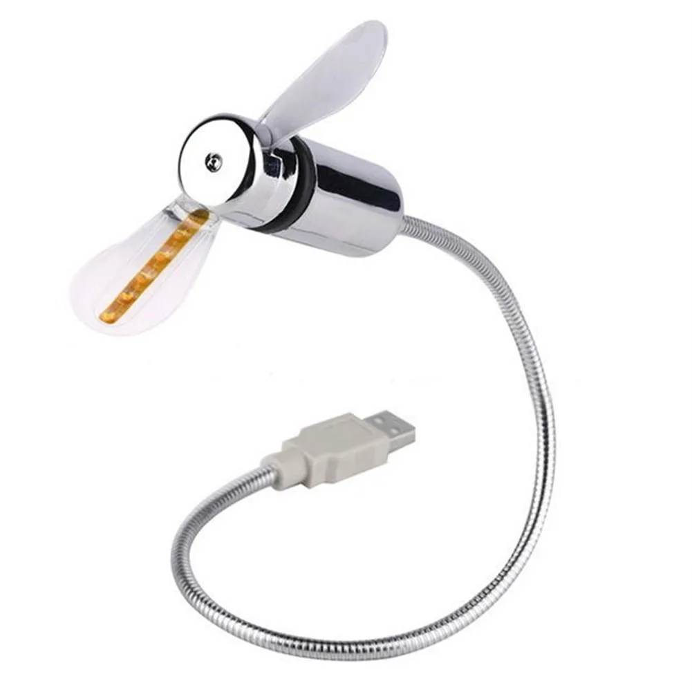 1PC font b Mini b font USB Fan Flexible Gooseneck LED Light For font b PC