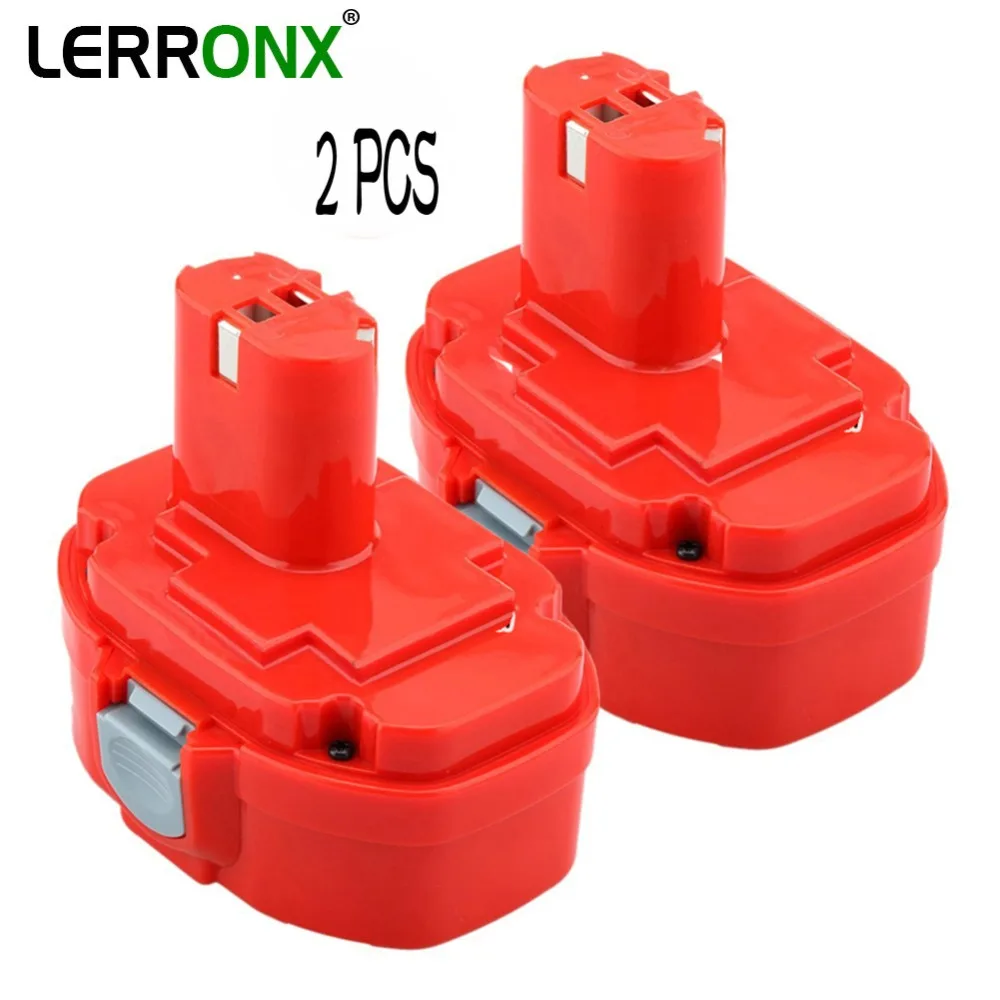 

LERRONX 2PCS 18V 2.0Ah NI-CD Rechargeable battery Replacement for Makita Power Tools UB181D ML180 SC190DWDE 4334D 5026DB bateria