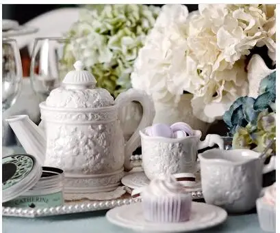 

Ceramic creative afternoon tea set teapot tea cup coffee cup dish birthday Christmas gift Shipping