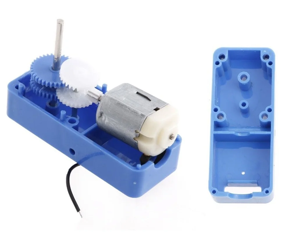 

1PCS 130 DC1.5-6V 1:94 Geared motor /w Box shell Case for DIY smart Robot Car