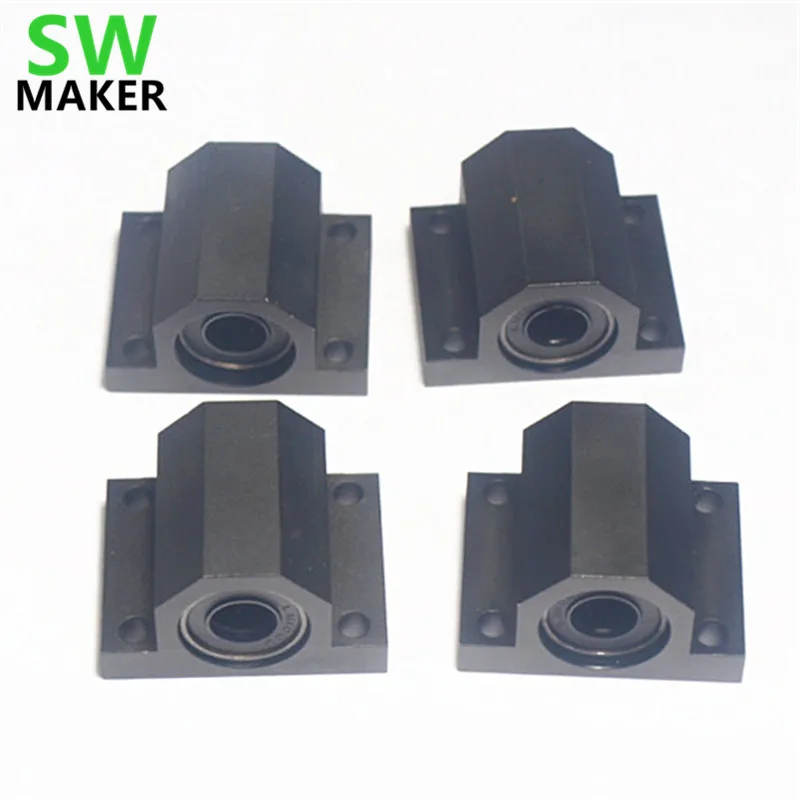 SWMAKER 4pcs Lulzbot TAZ 3D printer upgrade metal aluminum alloy bed frame Y axis table bed frame bearing holder kit
