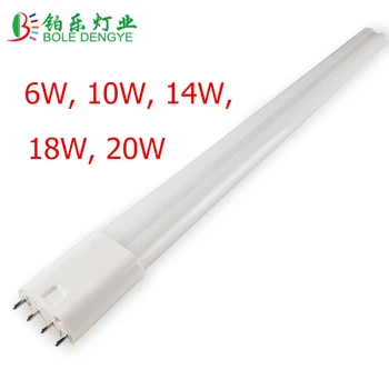 

Free shipping 2G11 4 Pins 6W 10W 14W 18W 20W 2G11 PLL LED tube AC85-277V 360 degree beam angle 130lm/W replace 35W pll tube