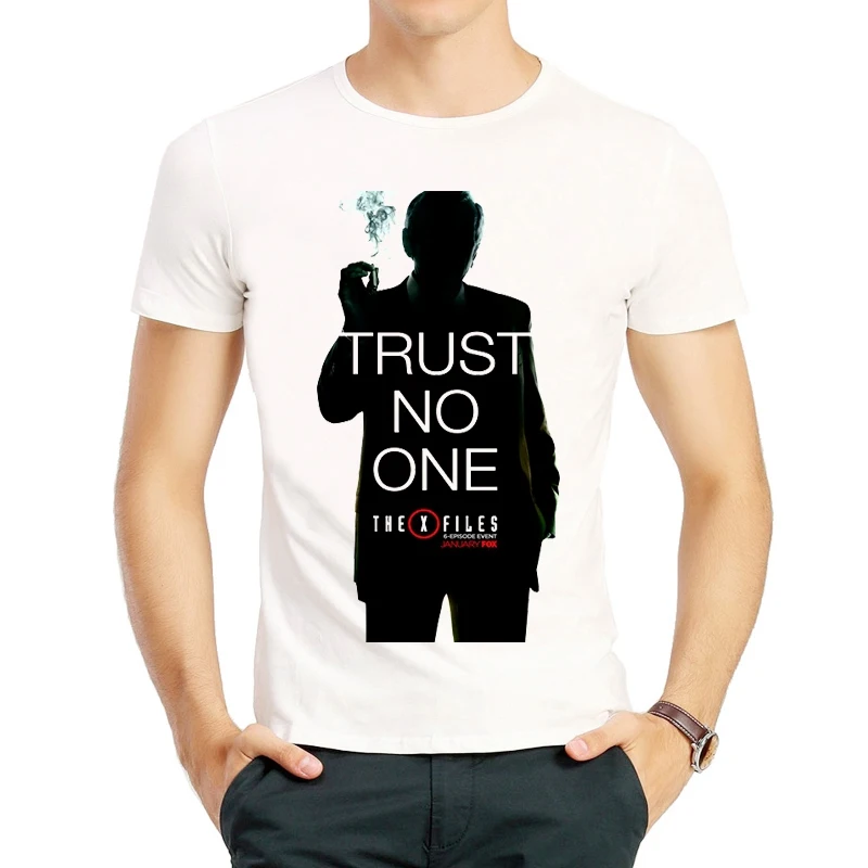 

The X-Files Printing T Shirt Fashion Short Sleeve White Color The X-Files tshirt Trust No One tshirt Top Tees For Men Women
