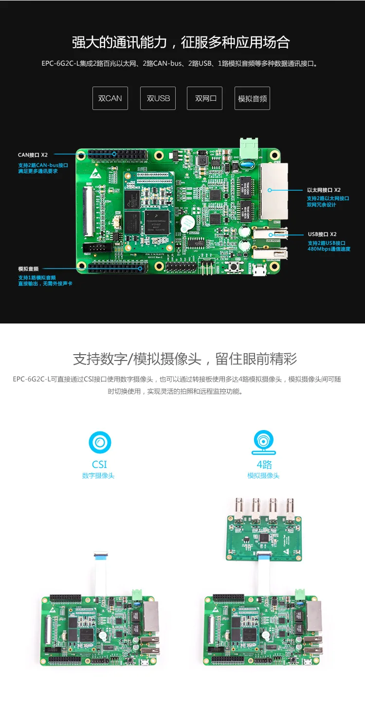 ZLG EPC-6G2C/IoT-6G2C Cortex-A7 процессор промышленного класса Встроенный промышленный контроль Совета