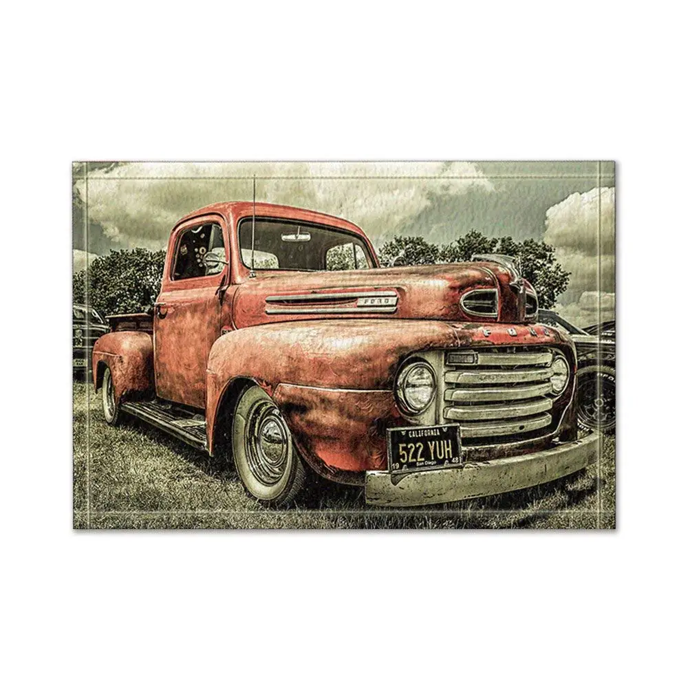 Carpet Kitchen Mats For Floor Mat Custom The Old Truck Car Bath