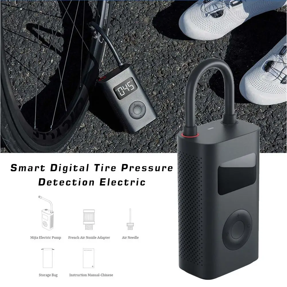  Portable Smart Digital Tire Pressure Detection Electric Inflator Pump For Xiaomi Mijia Bike Motorcy