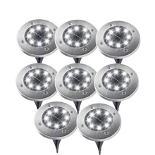 Thrisdar 8 шт. уличный Садовый Солнечный подземный похоронен свет Водонепроницаемая светодиодная лампа Похоронен ЛАМПА Путь Двор грунтовый светильник