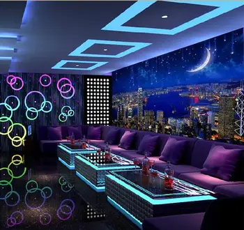 

3d wallpaper custom mural non-woven 3d room wallpaper Under the starry sky harbor background wall photo 3d wall murals wallpaper