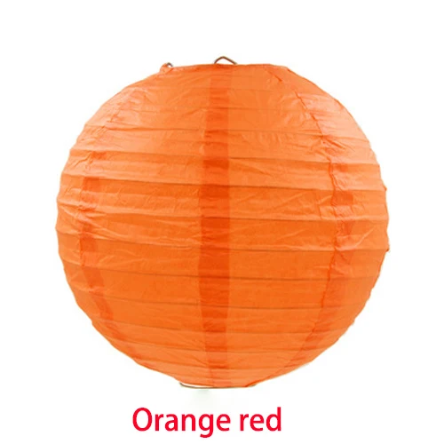 8 дюймов 20 см бумажный подвесной фонарь фестиваль фонарь Складной Свадебный день рождения комнаты потолочные подвески diy украшения дома - Цвет: Orange red