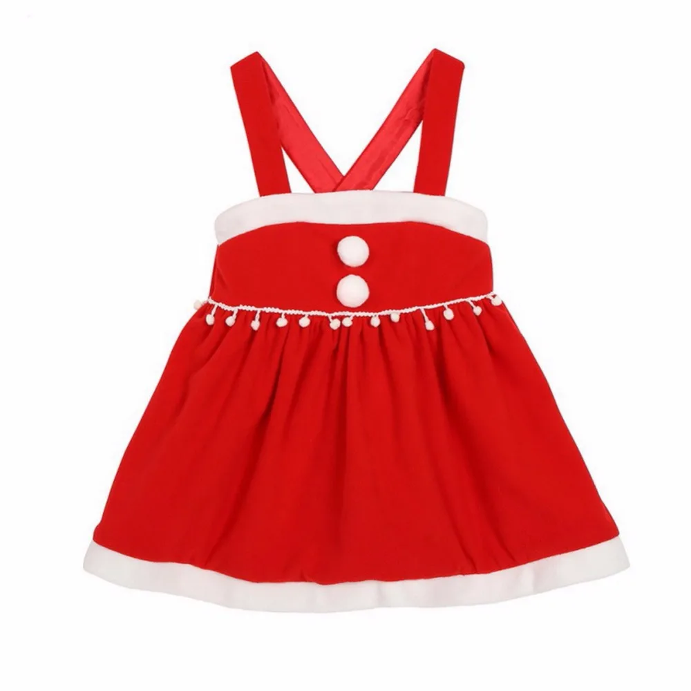 

Christmas Party Baby Girls Clothes Kid Stripe Dress 3 Months to 4 Years