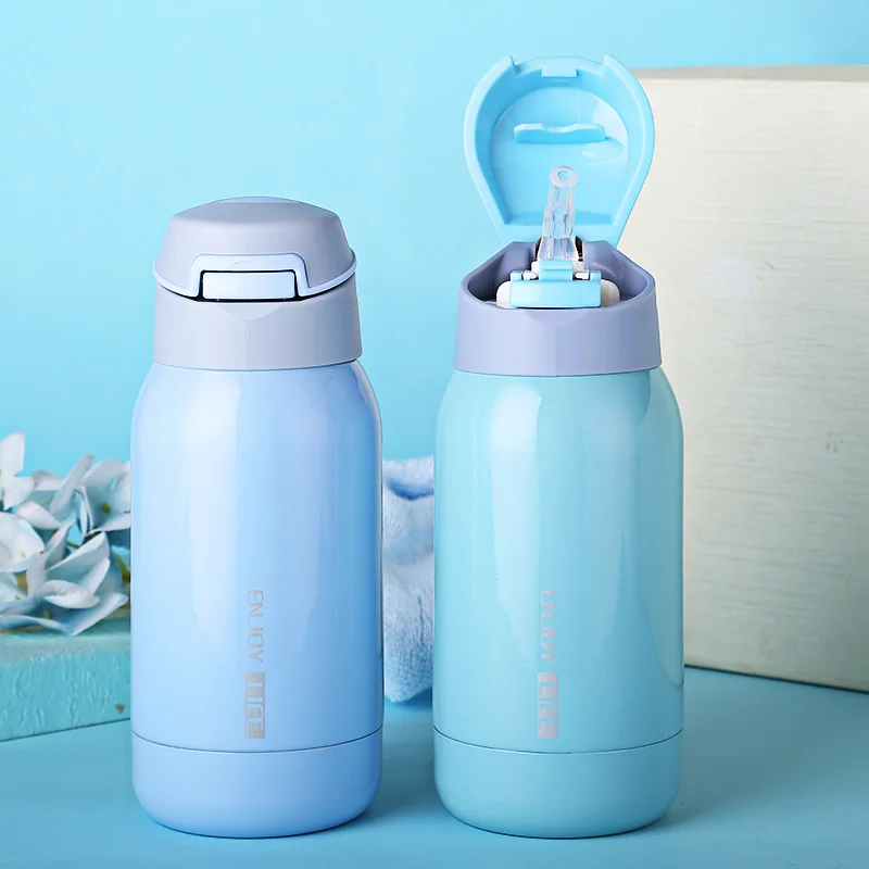 Kids' SUS 304 Sport Thermos Children's Outdoor Vacuum Flask Straw