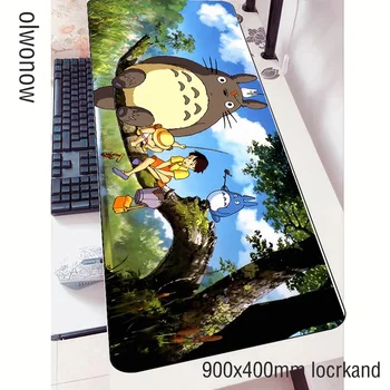 

locked edge Totoro mouse pad size90x40cm pad to mouse notbook computer mousepad gaming padmouse gamer Popular keyboard mouse mat