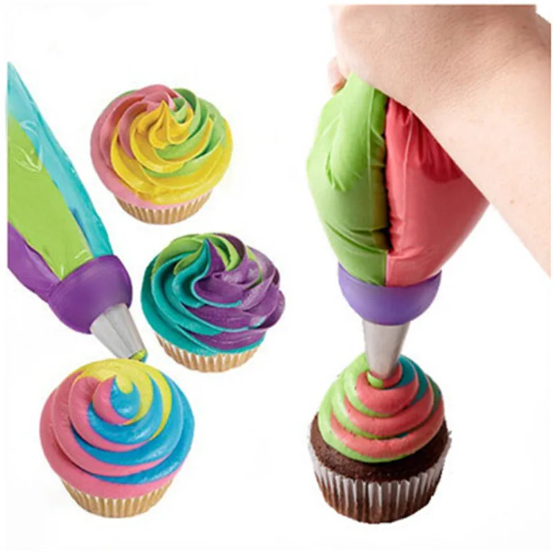 

New 3 Holes Mix 3 Colors Cake Decorating Tip Converter Icing Piping Nozzle Converter For Cupcake Nozzle Converter Cup cake Hot