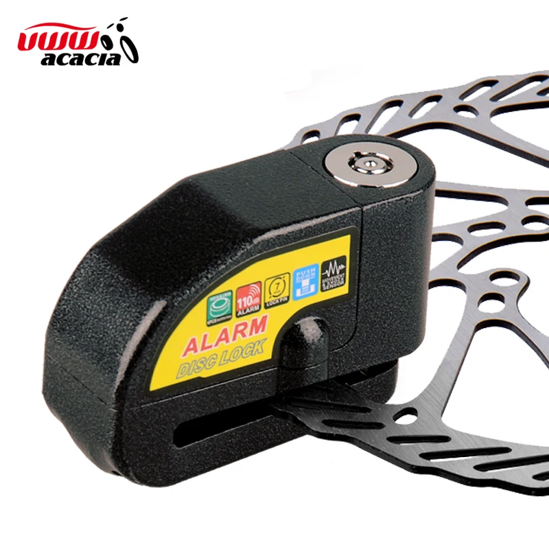Bicycle Locks 110 db Alarm Anti theft Motorcycle Bike Wheel Disc Brake