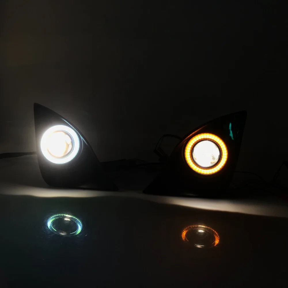 RQXR противотуманная фара вождение свет в сборе для Lexus IS250 cob angel eye светодиодные дневные ходовые огни сигнал поворота