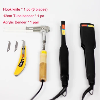 Acrylic Bender Hot Bending Machine Sign making Tool 1 pair Hook knife 12cm Tube Bender 220V