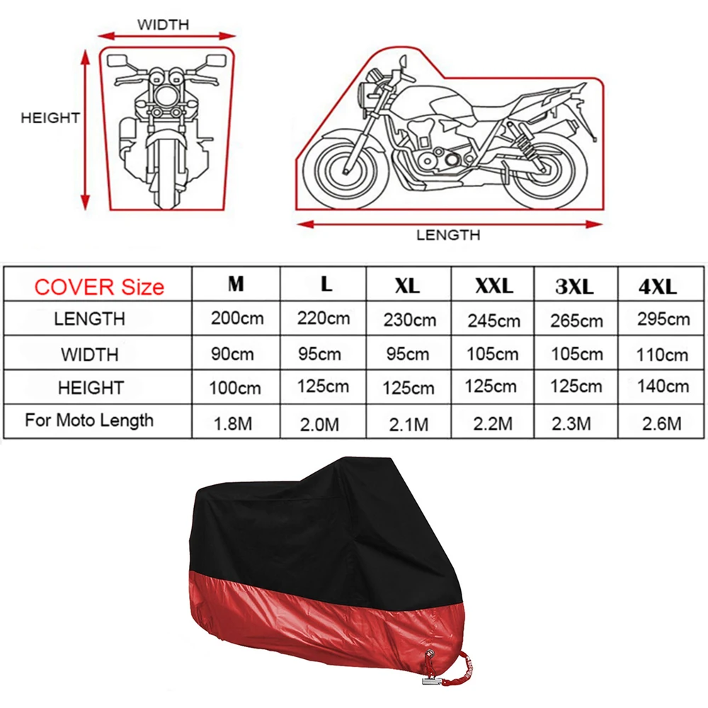 Vehemo UV 50+ для транспортных средств, мотоциклетная крышка, защита от вора, защита от пыли, защита от ветра