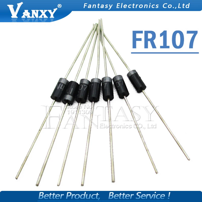 4 Pezzi Diodo FR107 DO41 1A 1000V 4 Pezzi Diodo FR107 DO41 1A 1000V