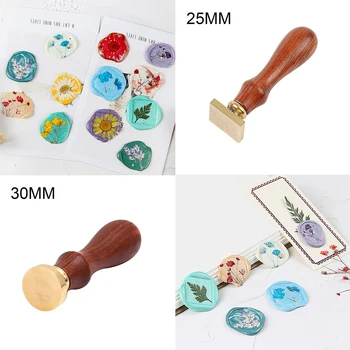

Retro Wax Print Plants Fire Indian Seal Stamps Toy Decorative Arts Crafts Sew Stamping Tool Wooden Handle Grip Cute For Wedding