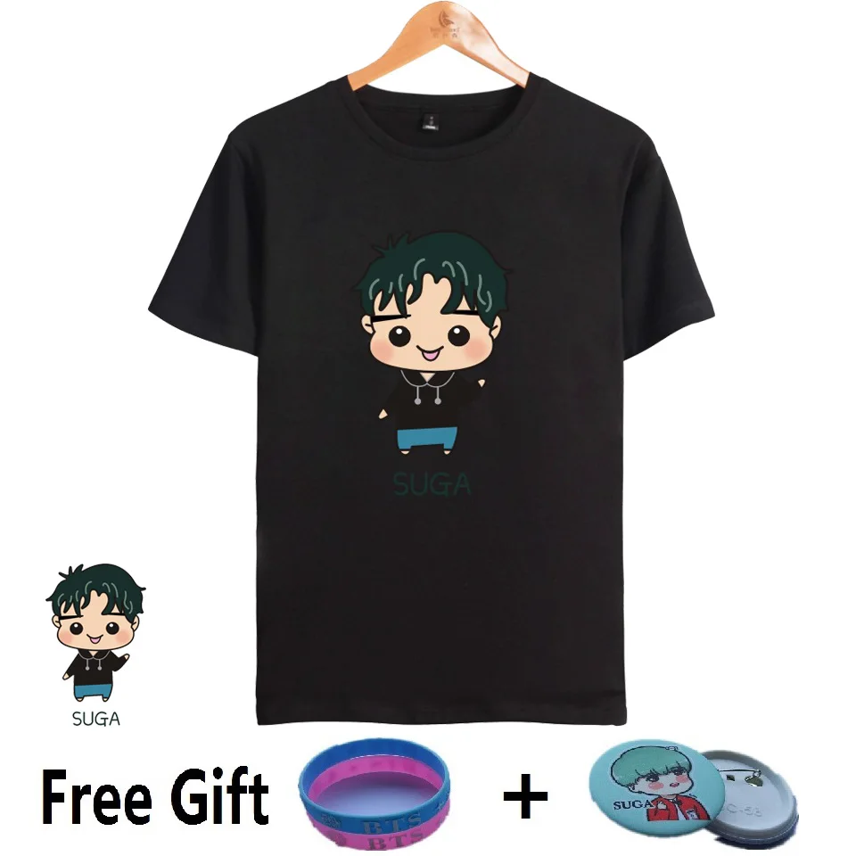 Rap LUCKYFRIDAYF Bangtan Anak Laki Laki T Shirt Wanita Kartun Rakasa