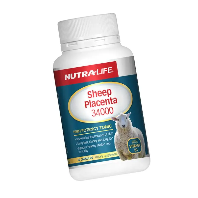 Новая Зеландия nutralife с плацентой Овцы 34000 мг витамины D3 минералы Поддержка здоровым либидо иммунитет против морщин
