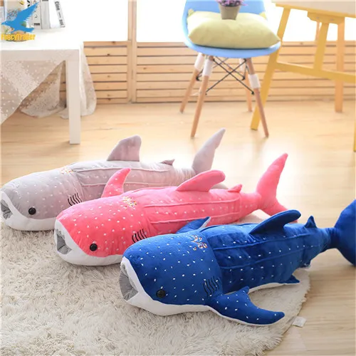 Fancytrader 59'' Giant Plush Whale Shark Toy Big Stuffed Sea Animal Shark Hugging Pillow Kids Play Doll Nice Gifts 3 Colors (6)