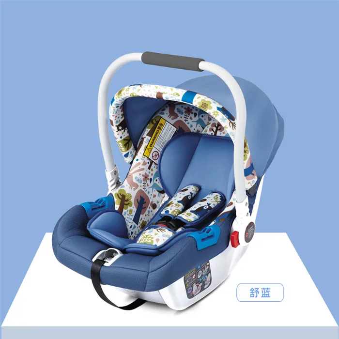 Детская корзина для детей Защитные чехлы для сидений автомобиля из ткани для новорожденных спальную корзинку автомобильное портативное кресло для колыбели 2in1 - Цвет: blue