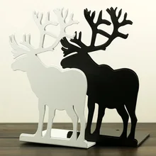 2 шт./пара олень металлические подставки для книг белый черный синий красный Лось Художественный альбом Конец поддержка держатель стол подставки для книг книжный держатель