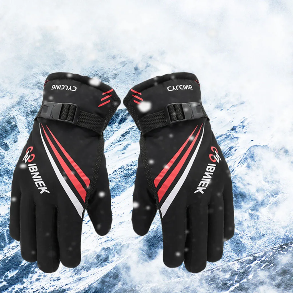 Мужские зимние Термические перчатки на открытом воздухе для езды на мотоцикле ветрозащитные утолщенные лыжные водонепроницаемые тканевые Перчатки Нескользящая ткань# y10