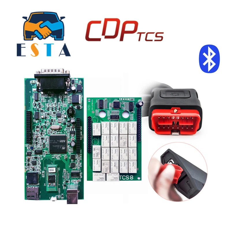 

Green PCB CDP tcs pro tcs cdp plus Bluetooth 2016.00/2015.03 with keygen OBD2 scanner cars trucks diagnostic tool free shipping