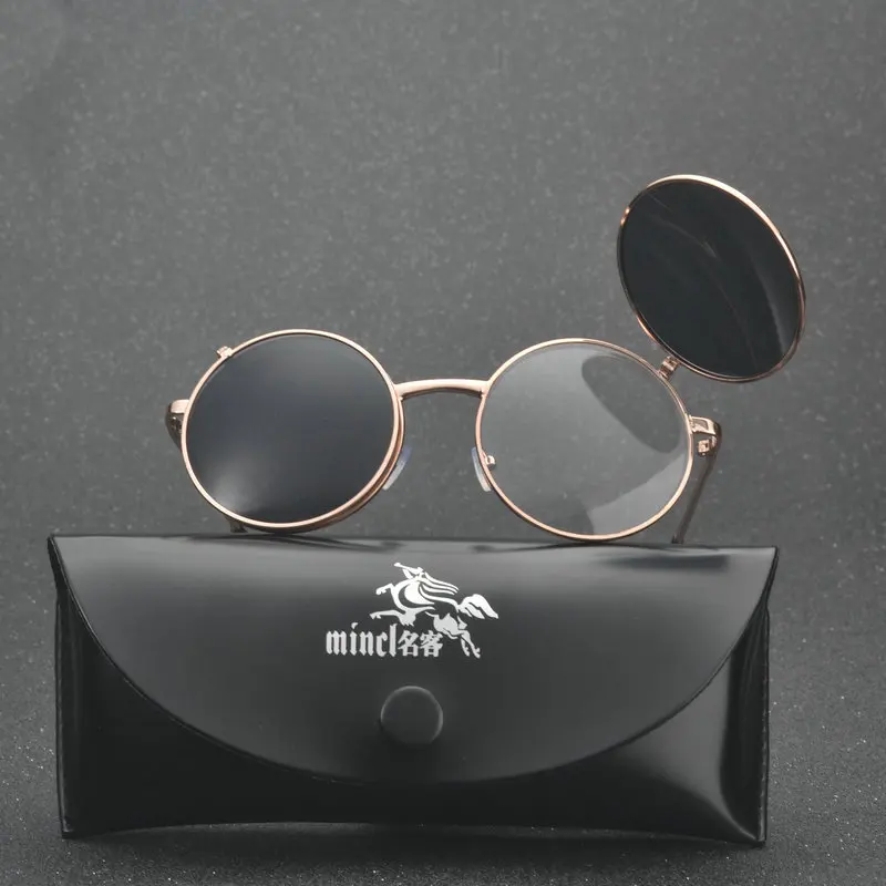 Очки в стиле панк, мужские круглые солнцезащитные очки, открытые металлические солнцезащитные очки в стиле панк, круглые женские стильные уникальные солнцезащитные очки FML
