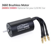 Waterproof RC Car 1/10 Parts 3660 2600KV 3300KV Brushless Motor for Tamiya Traxxas Slash Bandit Redcat 1/10 RC Truck Monster rc car bl3665 2600kv sensorless brushless motor 80a esc for 1 10 traxxas rc crawler redcat hsp car rc truck parts