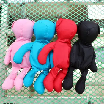 

Cute Bear Fashion Durable Women Student Oxford Shoulder Bag Shopping Tote Check Plaid Female Flax Canvas Shopping Bags