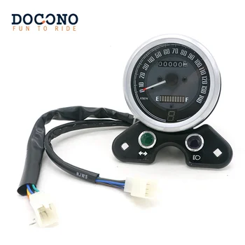 

For Honda CG125 Cafe Racer Motorcycle Retro Odometer Speedometer Oil Gauge LED Signal Light Odometer Gear Display USB Charger