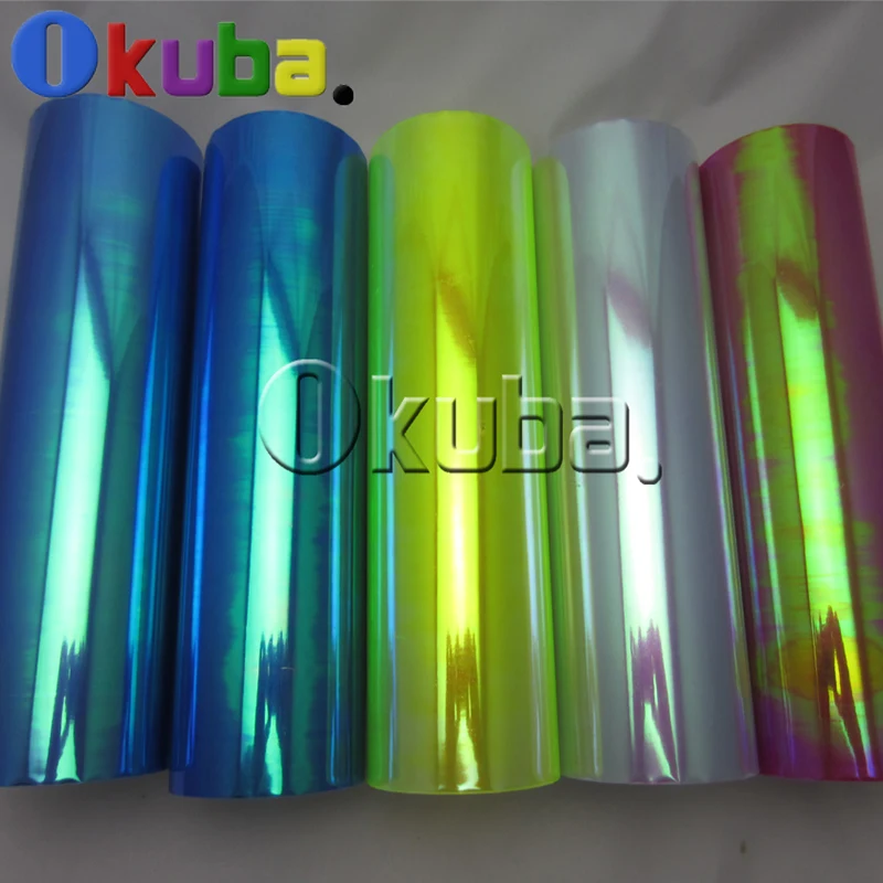 

8 Rolls/lot New Style Chameleon Transparent Car Headlight Color Changing Film