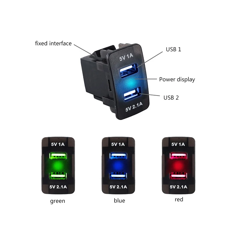 

3.1A Car USB Charger LED Display Voltage Meter Cigarette Lighter for Honda Accord Civic Jade INSIGHT Fit CR-V XR-V CR-Z Fortune
