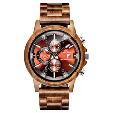 2019 New Men's Sub-Dials Wooden Watches Quartz Analog Movement Date Wrist Watch For Men Multi-Function Sports Wood Fashion Watch 2019 New Men's Sub-Dials Wooden Watches Quartz Analog Movement Date Wrist Watch For Men Multi-Function Sports Wood Fashion Watch