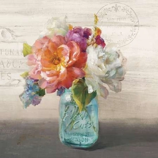 French Cottage Bouquet I Poster Print by Danhui Nai (12 x 12)