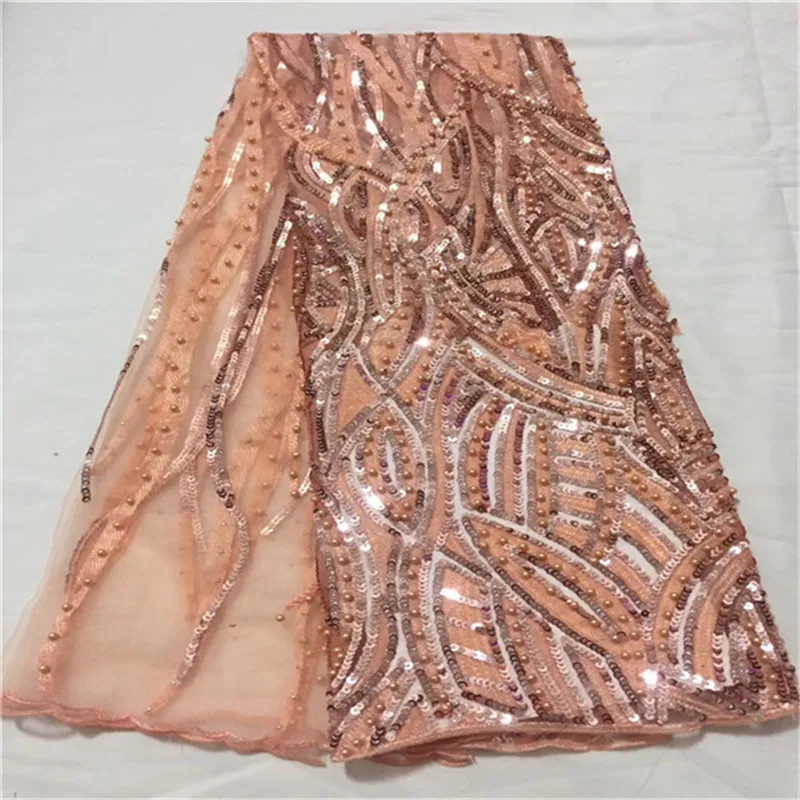

2019 New Design African Lace Fabric 2019 High Quality Lace Nigerian Lace Fabric With Sequins Embroidery Tulle French Lace
